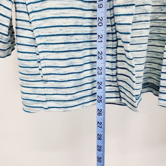 T By Talbots Striped Open front Sweater Cardigan Womens Size XS blue & White - Picture 10 of 10